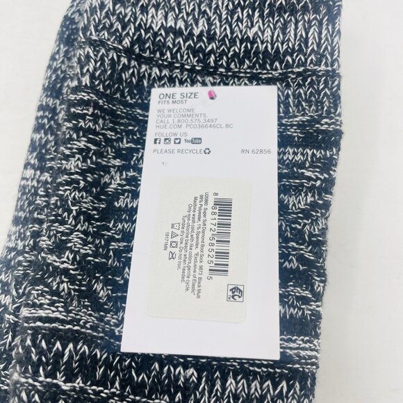 Hue Womens One Size Fits Most Diamond Print Supersoft Boot Socks in Black 717 - Picture 4 of 6